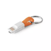 RIEMANN. USB-kábel 2 az 1-ben csatlakozóval ABS-ből és PVC-ből Narancssárga