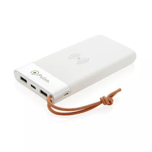 Aria 8000 mAh powerbank 5W-os vezeték nélküli töltéssel