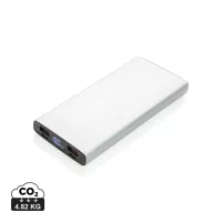 Alumínium 18W-os 10 000 mAh PD powerbank ezüst