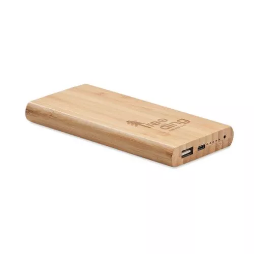 ARENA C 6000 mAh bambusz powerbank