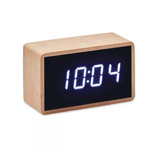 MIRI CLOCK LED ébresztőóra bambusz házzal