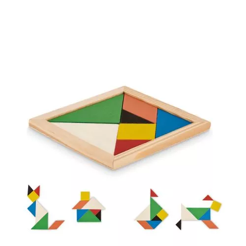 TANGRAM Tangram kirakó játék fából