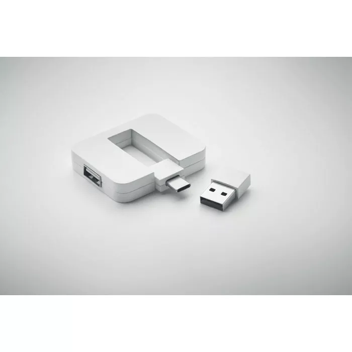 SQUARE-C-4-portos-USB-hub-feher__653567