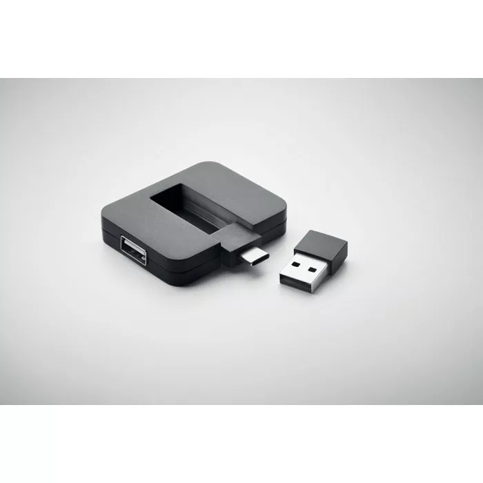 SQUARE-C-4-portos-USB-hub-fekete__653561