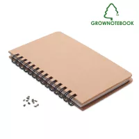 GROWNOTEBOOK™ A5 vonalas fenyő jegyzetfüzet 