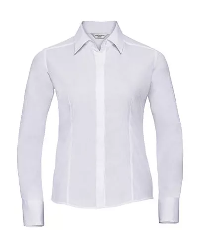 Ladies` LS Fitted Poplin Shirt