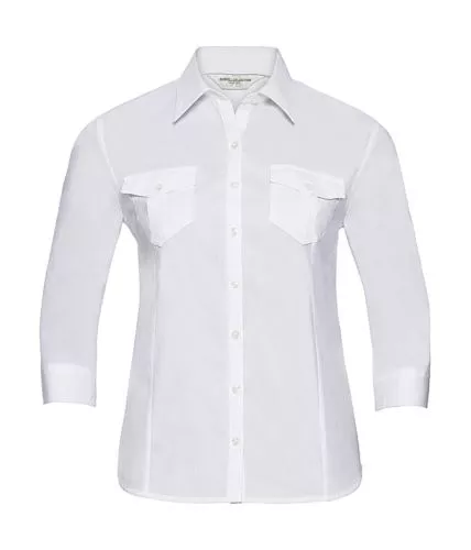 Ladies` Roll 3/4 Sleeve Shirt