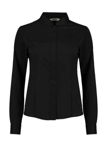 Women`s Tailored Fit Mandarin Collar Shirt