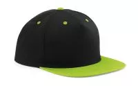 5 Panel Contrast Snapback Black/Lime Green