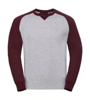 Authentic Baseball Sweat Light Oxford/Burgundy Melange