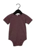 Baby Jersey Short Sleeve One Piece Heather Maroon