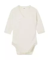 Baby Long Sleeve Kimono Bodysuit Organic Natural