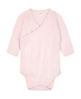 Baby Long Sleeve Kimono Bodysuit Powder Pink