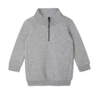 Baby Quarter Zip Sweat  Heather Grey Melange