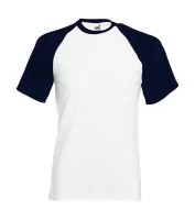 Baseball T White/Deep Navy