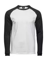 Baseball Tee Long Sleeve White/Black