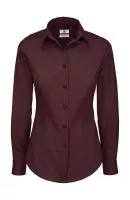 Black Tie LSL/women Poplin Shirt Luxurious Red