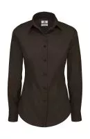 Black Tie LSL/women Poplin Shirt Coffee Bean