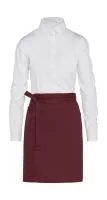 BRUSSELS - Short Bistro Apron with Pocket Burgundy