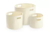 Canvas Storage Tubs Natural