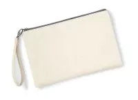 Canvas Wristlet Pouch Natural/Light Grey