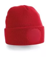 Circular Patch Beanie Classic Red