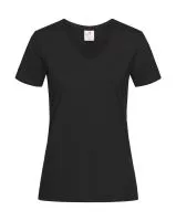 Classic-T V-Neck Women Black Opal