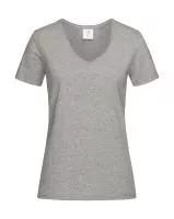 Classic-T V-Neck Women Grey Heather