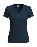 Classic-T V-Neck Women Blue Midnight