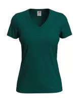 Classic-T V-Neck Women Bottle Green