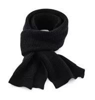 Classic Waffle Knit Scarf Black