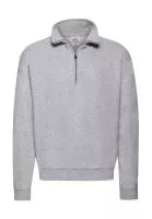 Classic Zip Neck Sweat Heather Grey