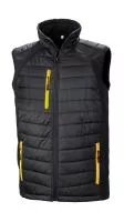 Compass Padded Softshell Gilet Black/Yellow