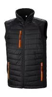 Compass Padded Softshell Gilet Black/Orange