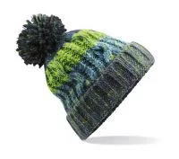 Corkscrew Pom Pom Beanie Electric Grey