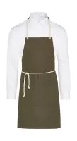 CORSICA - Cord Bib Apron with Pocket Olive