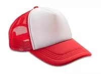 Detroit ½ Mesh Truckers Cap Red/White