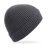 Engineered Knit Ribbed Beanie Graphite Grey