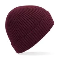 Engineered Knit Ribbed Beanie Burgundy