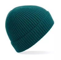 Engineered Knit Ribbed Beanie Ocean Green