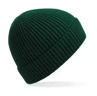 Engineered Knit Ribbed Beanie Bottle Green