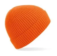 Engineered Knit Ribbed Beanie Narancssárga