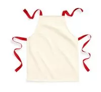 FairTrade Cotton Junior Craft Apron Natural/Classic Red