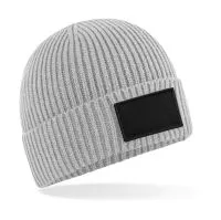 Fashion Patch Beanie Light Grey/Black