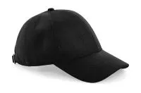 Faux Suede 6 Panel Cap Black