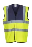 Fluo 2 Band + Brace Waistcoat Fluo Yellow/Navy