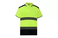 Fluo 2-Tone Polo Fluo Yellow/Navy