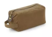 Heritage Waxed Canvas Wash Bag Desert Sand