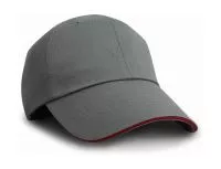 Herringbone Cap Grey/Red