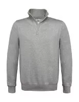 ID.004 Cotton Rich 1/4 Zip Sweat Heather Grey